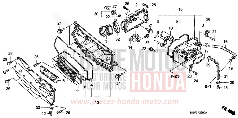 AIR CLEANER for SW-T400 ABS PEARL COSMIC BLACK (NHA64) from 2009